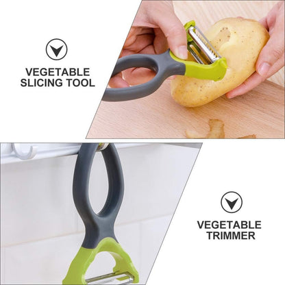 Cabilock Stainless Steel Peeler Multipurpose Grater Shredder for Vegetable Slicing TPE Handle for Comfortable Food Prep Tool
