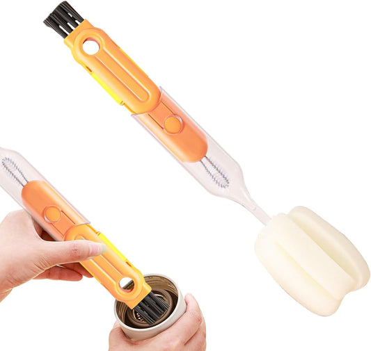 Cup Lid Cleaning Brush, Water Bottle Scrubber, 12,6 x 2,36 in Multifunctional Kitchen Tool, Groove Cleaner, Essential Washing Brush for Tumbler, Bottle, Cups
