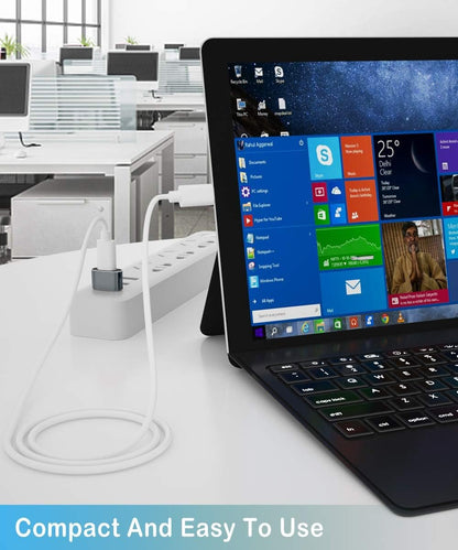 Elebase USB to USB C Adapter 4 Pack,USBC Female to A Male Car Charger,Type C Converter for iPhone 16 Pro Max,15 14 13 12 11 Plus,Apple Watch iWatch 10 9 8,Airpods,iPad Air Mini 6 7,Samsung Galaxy S25