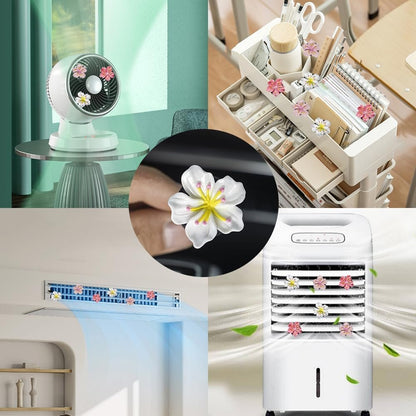 Cute Air Fresheners Vent Clips 6 PCS, Flower Car Air Vent Clips Pink Accessories Interior Aesthetic Women Car Air Conditioning Vents Decorations (Peach Blossom)