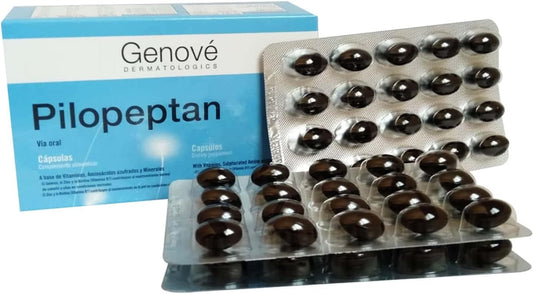 Genové 3 Pack Pilopeptan 60 Capsules - Oral Treatment to Stop Hair Loss - Hair Regrowth Treatment For Women and Men - Spain