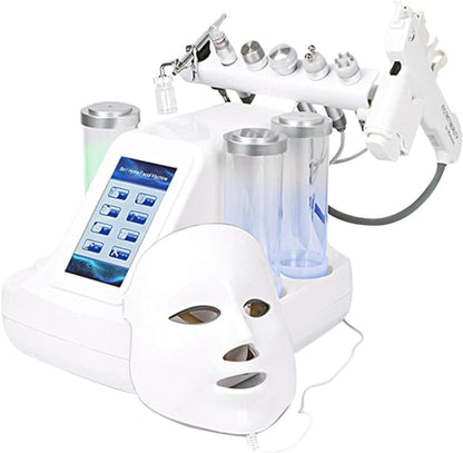 Hydrogen and Oxygen Beauty Tool 7 in 1 Vacuum Face Cleansing Water Oxygen Machine Clean Skincare Lift String Blackheads Device with 8IN1 Mask