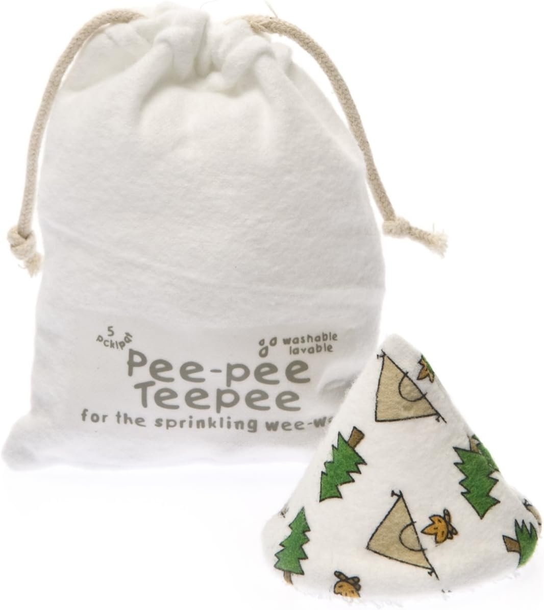 Pee Pee Teepee Camping White with LAUNDRY bag 5 pieces baby boy pee shield babyboy essentials peepeeeteepee baby boy teepee pee shield pee covers