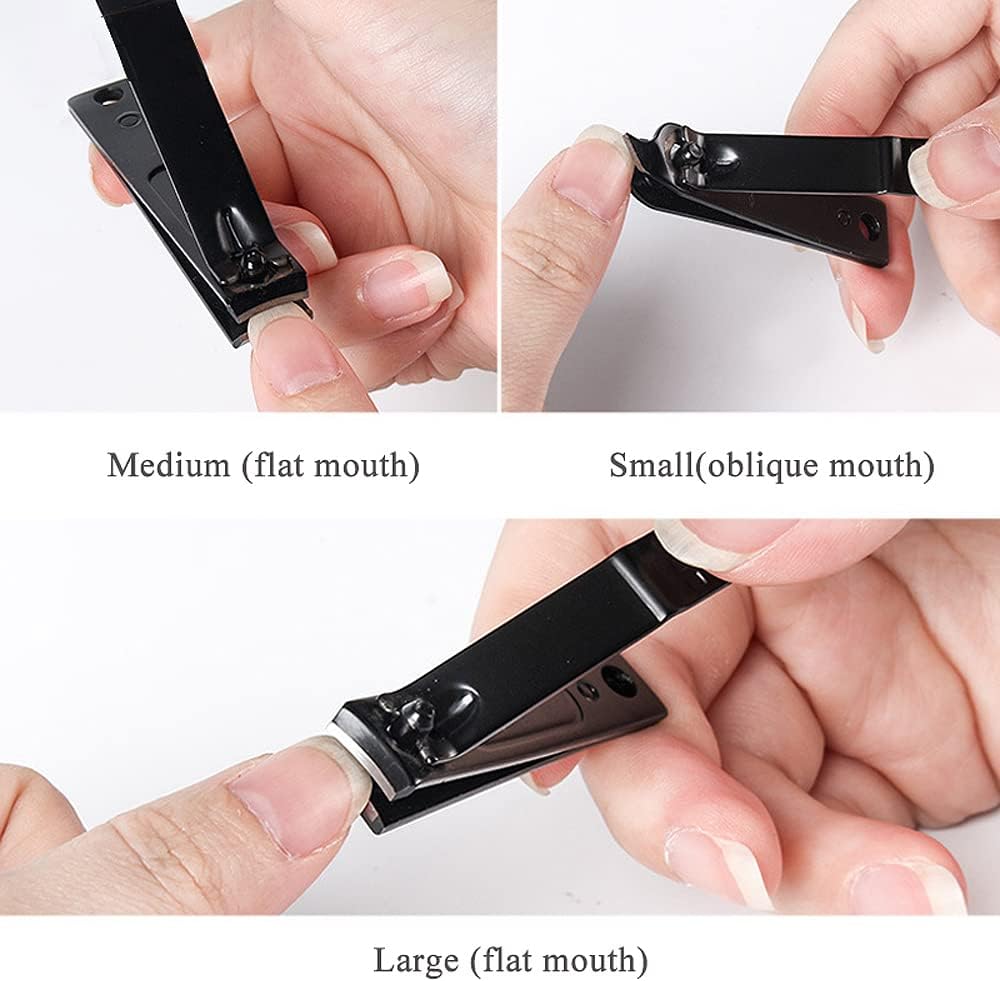 Nail Clippers,T Tersely Nail Clipper Set & Nail Trimmer, 4PCS Nail Cutter Set, Manicure Set, Pedicure Kit,Manicure Kit,Sharp Straight & Curved & Slant Cutting Blades Nail Kit,Perfect for Toenail, Fingernail & Ingrown Nail with Metal Case
