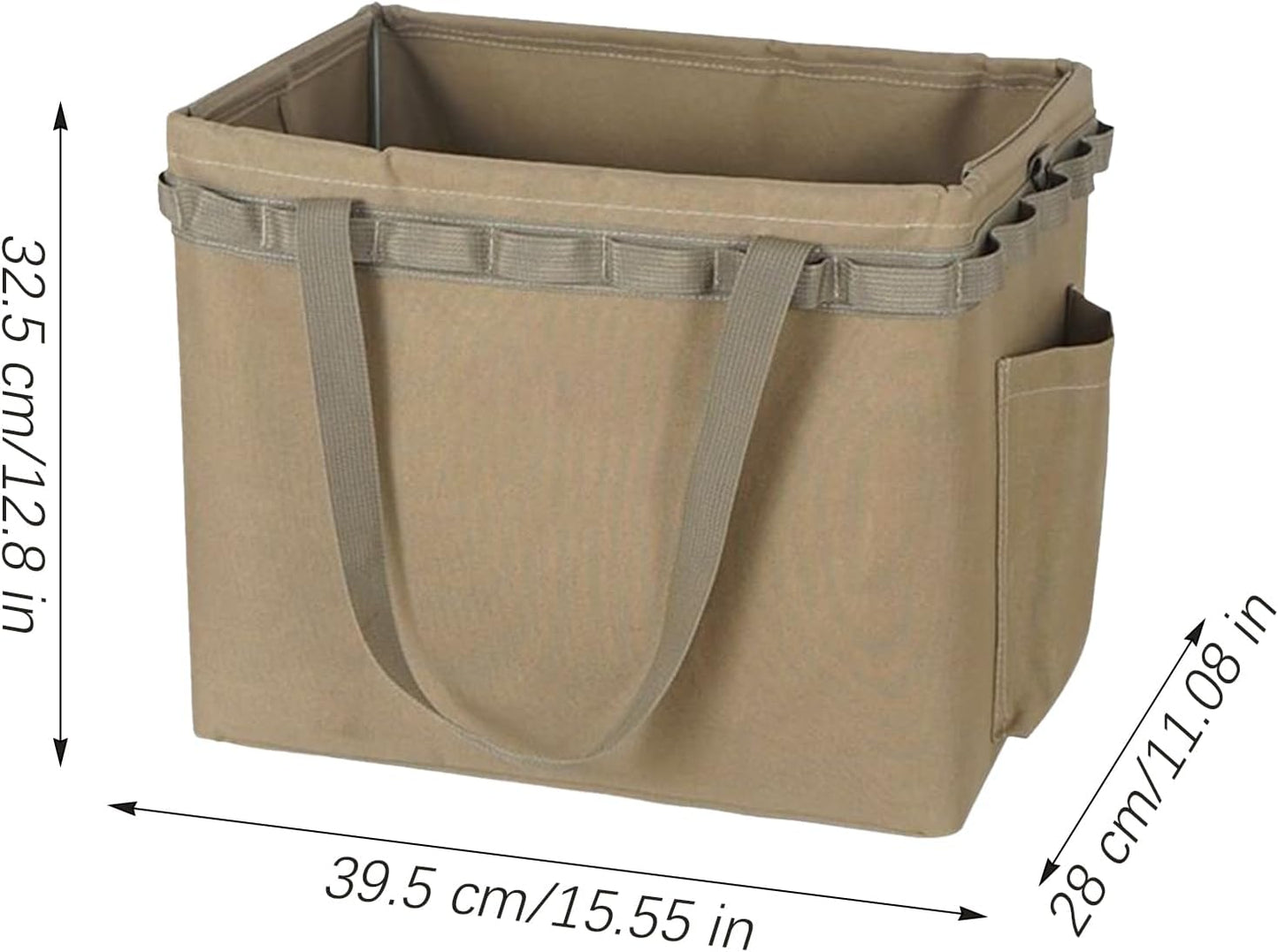 Camping Duffle Bag, Travel Gear Organizer, Impermeabile Tote Bag with Massive Storage Capacity and Foldable Design for Closet, Camping, Oro Outdoor Adventures, 1 pezzo, cachi, Se référer au descriptif