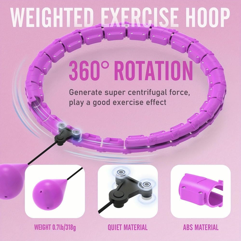 ZBDZSW Cerchio Fitness Staccabile da 24 sezioni con Palla Solida Anello per Esercizi Pilates all'aperto Attrezzatura per Allenamento Vita Sottile Perdita di Peso