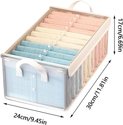Rissunkv Blanket Organizer - Decorative Closet Organizers,Transparent Space-Saving Multi-Functional Stackable Container Box for Laundry Travel Packing Bedroom Closet Organization Clothing Moving House