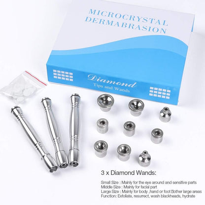 LIARTY 3 in 1 Diamond Microdermabrasion Machine, Professional Home Microdermabrasion Device, Sprayer Vacuum Peeling Beauty Equipment, Facial Blackhead Removal Skin Care Dermabrasion Salon