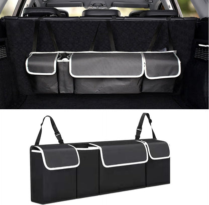MITUMOMO Car Trunk Organizer Storage Bag, Back Seat Hanging Organizer, Adjustable Straps, Foldable Car Storage Bag for SUV Truck MPV