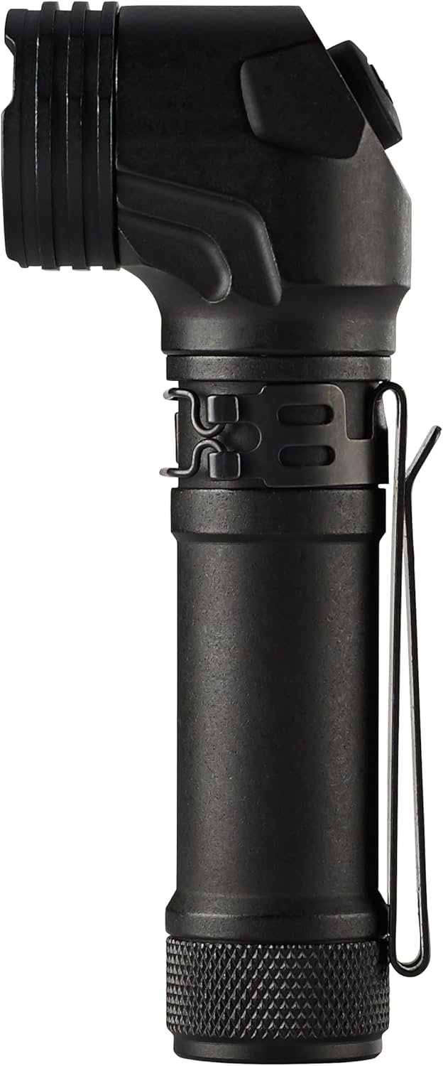 Streamlight ProTac 90X Right Angle Multi-Fuel Tactical Flashlight with Two CR123A Lithium Batteries and Holster, Black