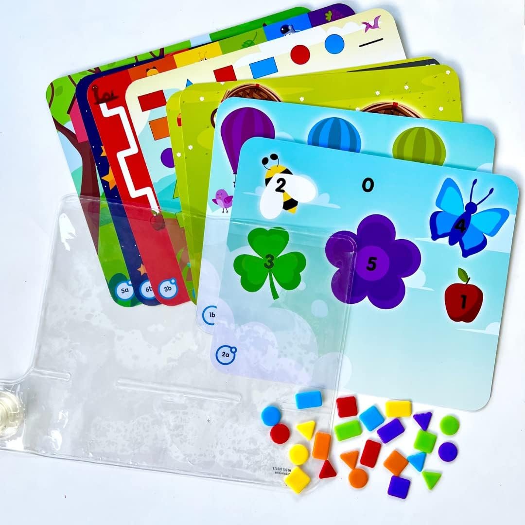 Learning Resources Multicolour Sensory Toy - Shapes & Colours - Improves Hand-Eye Coordination & Fine Motor Skills - Includes 1 Pad, 24 Shapes, 8 Activity Cards & Guide - Ages 3+