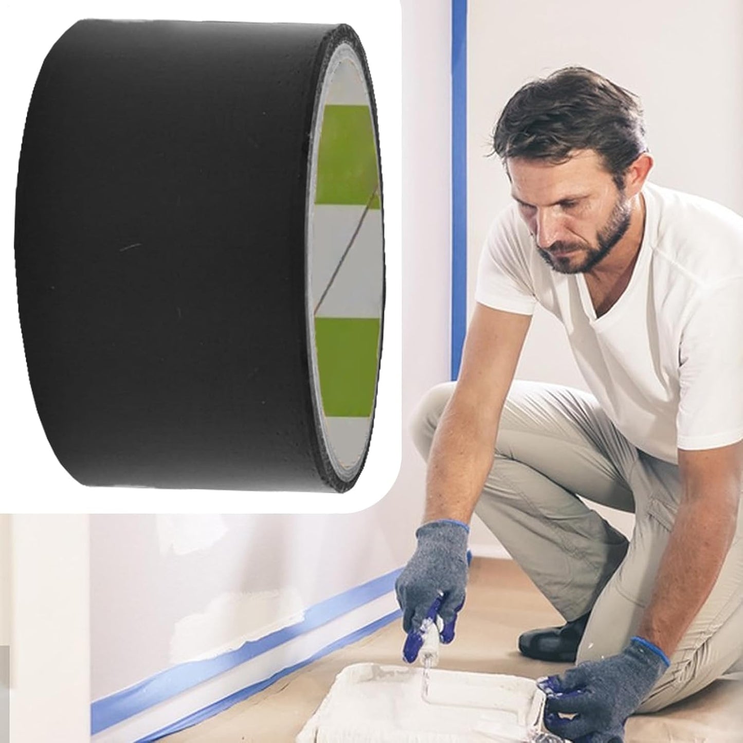 Double Sided Carpet Tape - Adhesive Removable Multi-Purpose Rug Tape | Rug Stopper, Carpet Gripper For Outdoor Floor, Floor Adhesive Strip, Flooring Safety Tool, Household Fastening Aid