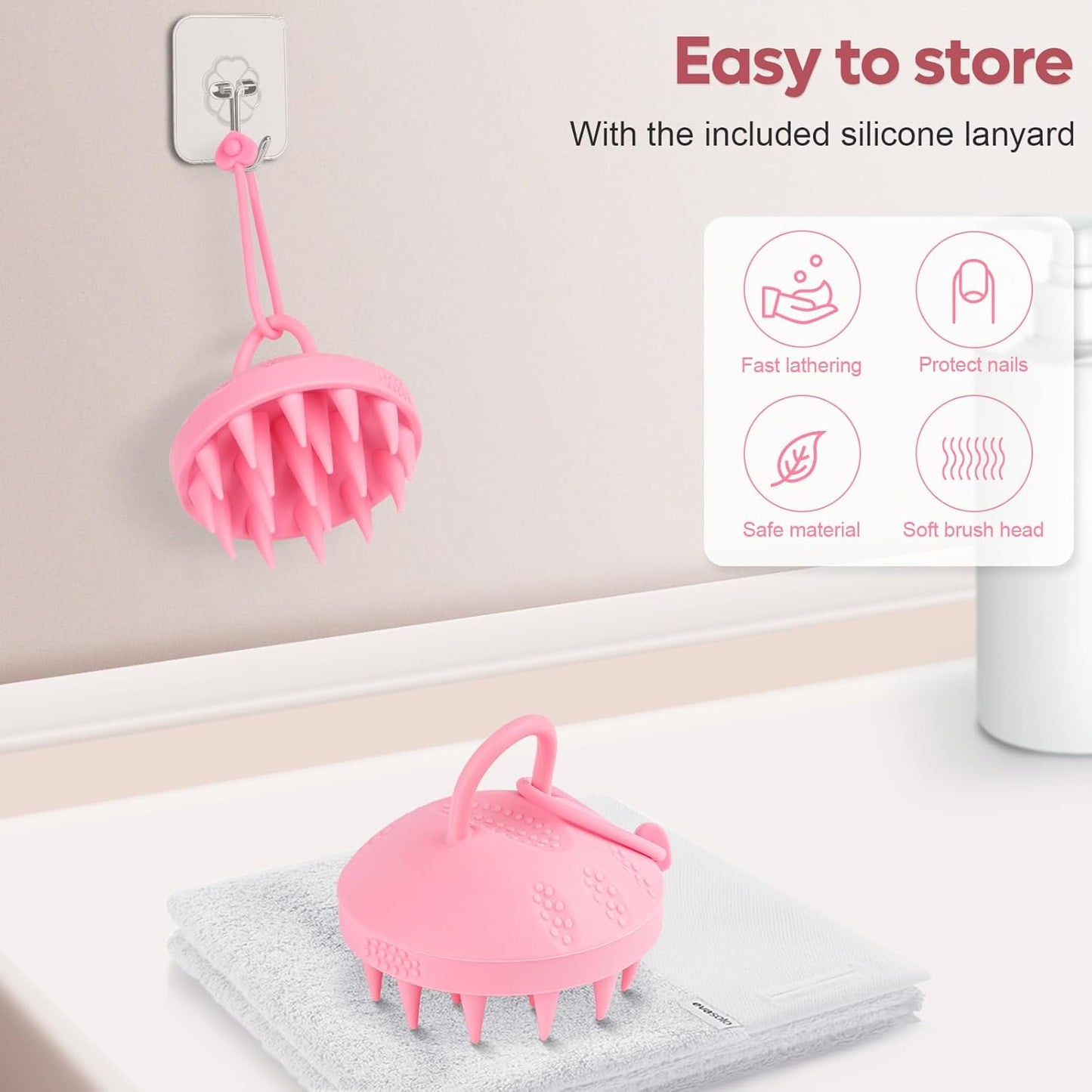 Alyvisun Scalp Massager, Soft Silicone Shampoo Brush for Hair Growth | Relaxation and Cleansing Head | Scalp Exfoliator