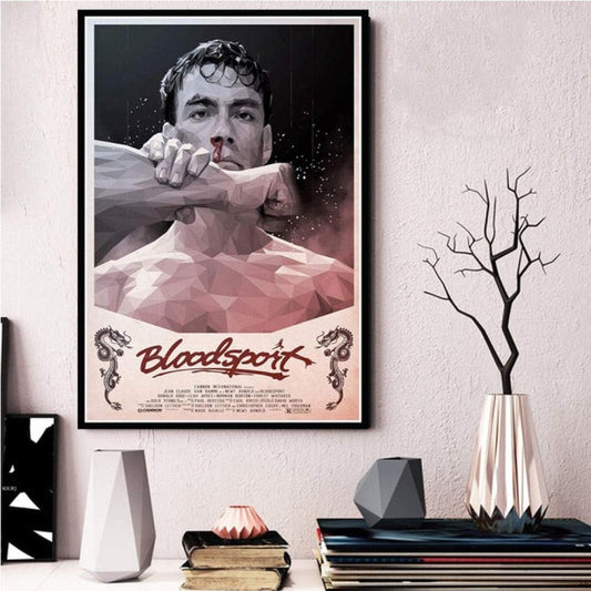 Quadri Moderni Soggiorno,1988 Film Vintage Jean-Claude Kungfu Film Poster E Stampe Pittura Immagini Murali, per Soggiorno Oggettistica per La Casa, Manifesti di Film Classici-40X60Cm