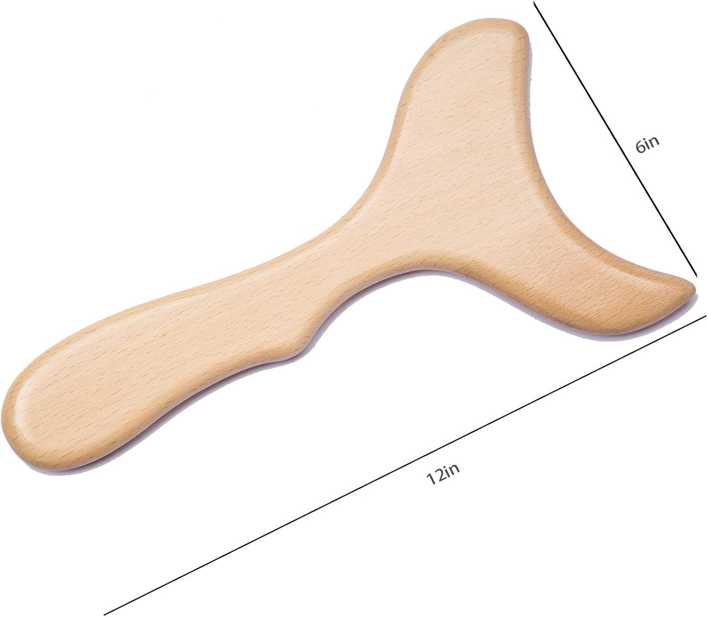 Allshow Wooden Gua Sha Tools Professional Lymphatic Drainage Tool Wood Therapy Massage Tools for Maderoterapia (Burlywood)