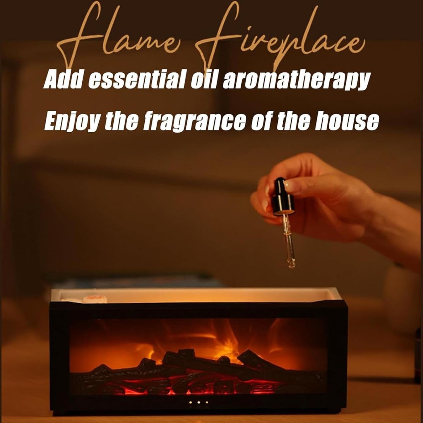 Fireplace Diffuser - 7 Colors Fire Air Humidifier, Off Protection Fire Diffuser | Fragrance Oil Diffuser with Remote Control, Fireplace Aromatherapy Diffuser Effect, Cool Mist Humidifier for Studios