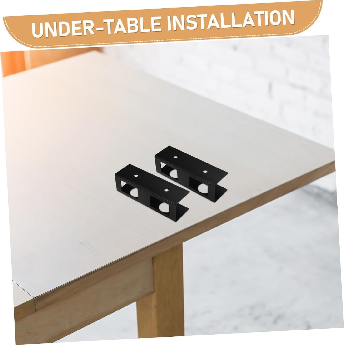 jojofuny 3Pcs Under Desk Laptop Storage Rack Black Metal Laptop Docking Stand for Desk Space Saving Design with Easy Installation Optimize Workspace Organization
