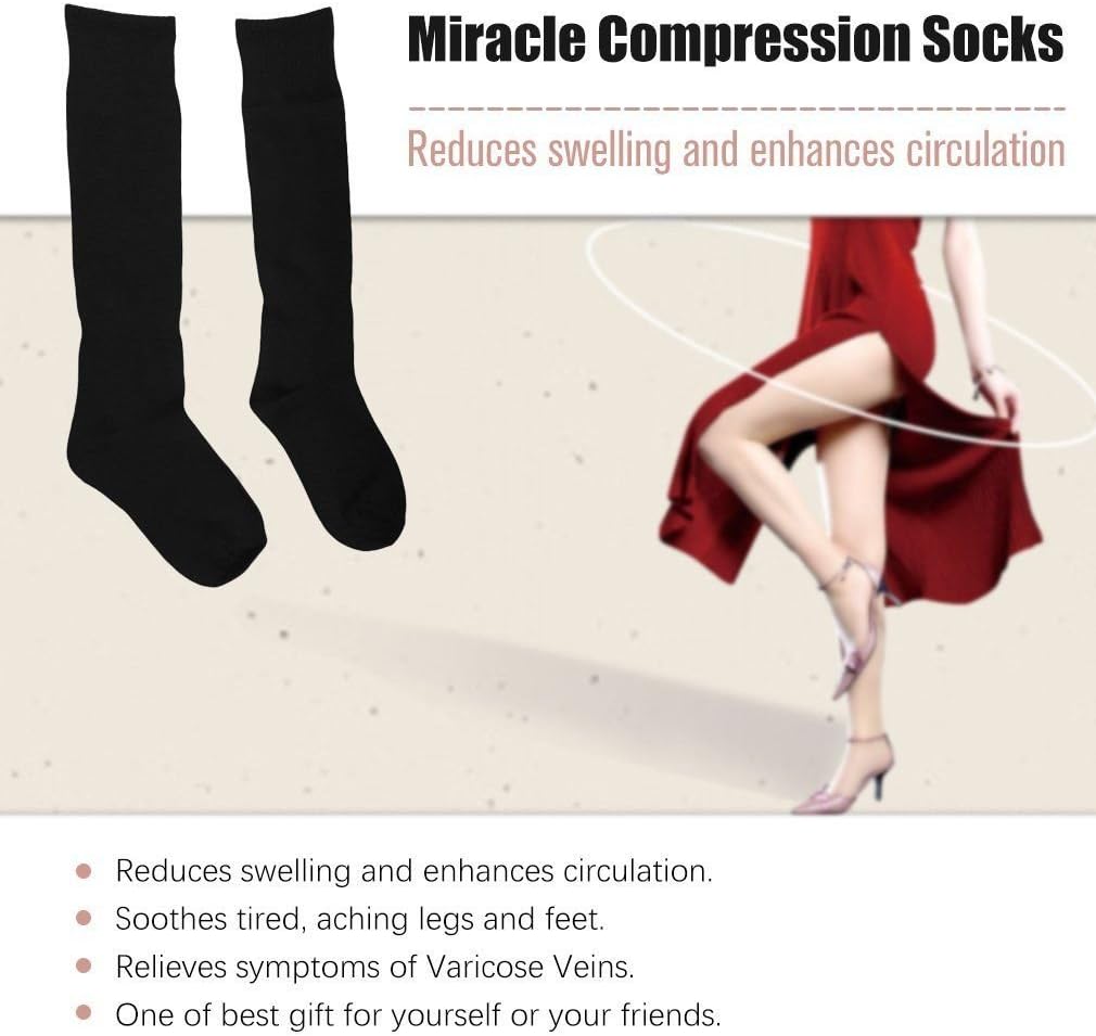 Flightmode Medical Compression Socks M Support Stocking Travel Flight Anti-fatigue Comfort