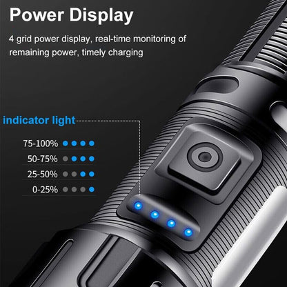 Rechargeable LED Flashlight 1000000 High Lumens XHP50.2 Super Bright Tactical Powerful Handheld Flashlights with IPX6 Water-Resistant, Zoomable, 7 Light Modes for Camping Emergencies