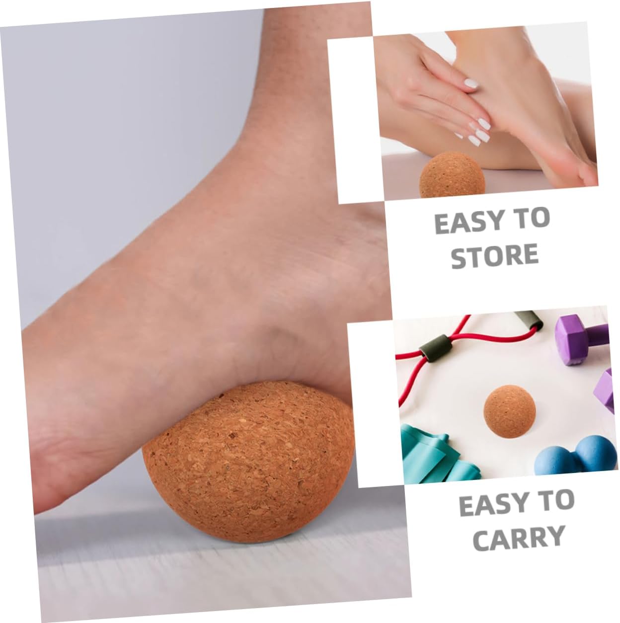 Toyvian Palla Da Yoga Massager Muscolare Palline Da Massaggio Sfera Di Sughero Massaggiatori Per La Schiena Massaggio Palla Per Il Retro Palla Rotolante Trucioli Di Sughero