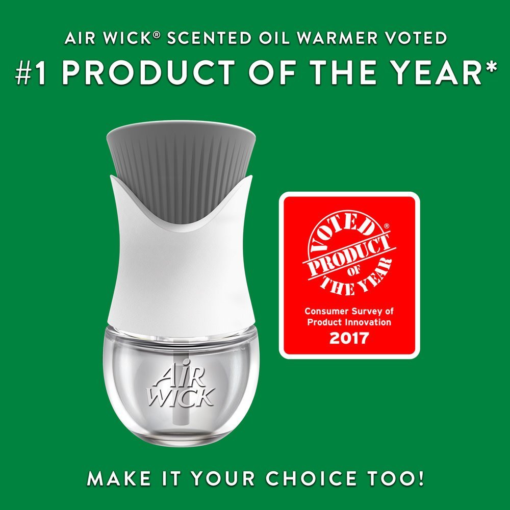 Air Wick Scented Oil Air Freshener Warmer, 6 Count, Plastic, Aroma Diffuser, Medium Room