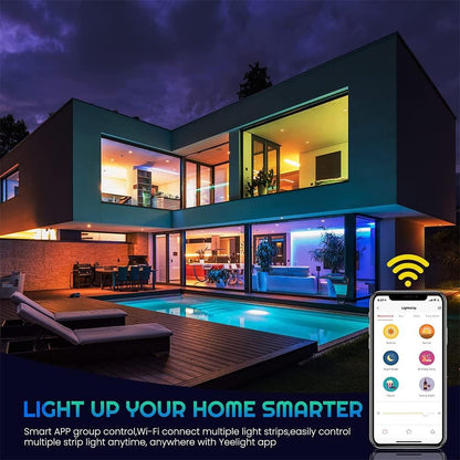 Yeelight 2M Smart WIFI LED Light Strip Plus Color Changing Bedroom Ceiling Outdoor Remote USB App Voice Control Alexa Tape