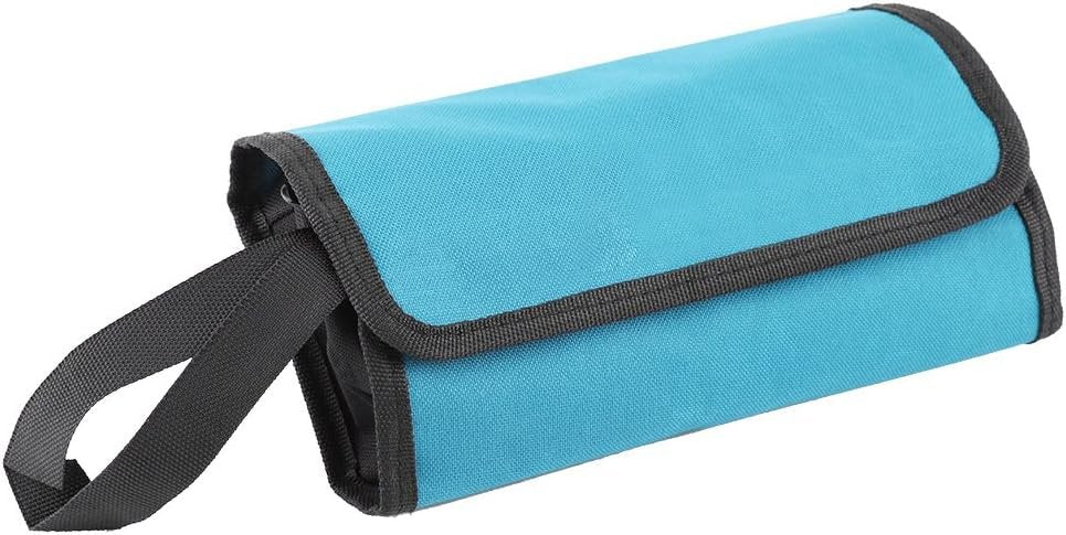 Foldable Maintenance Tools Storage Holder Roll Bag Professional Electrician Techincian Homeowner Tools Organizer Bag Oxford Cloth Convenient Carry with Hand Strip