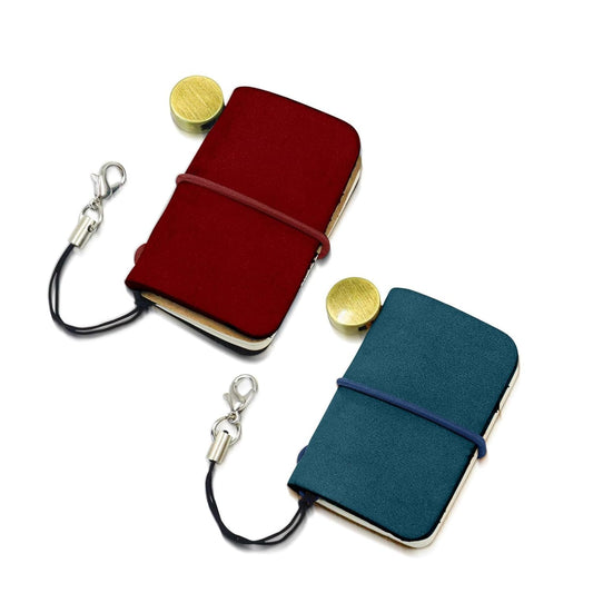 Yitexin Pack of 2 Miniature Travelers Notebook 4.8x3.2cm(1.9’’x1.3’’), Handmade Tiny Leather Travels Notebook, Vintage Mini Notebook Diary Journal, Pocket Diary