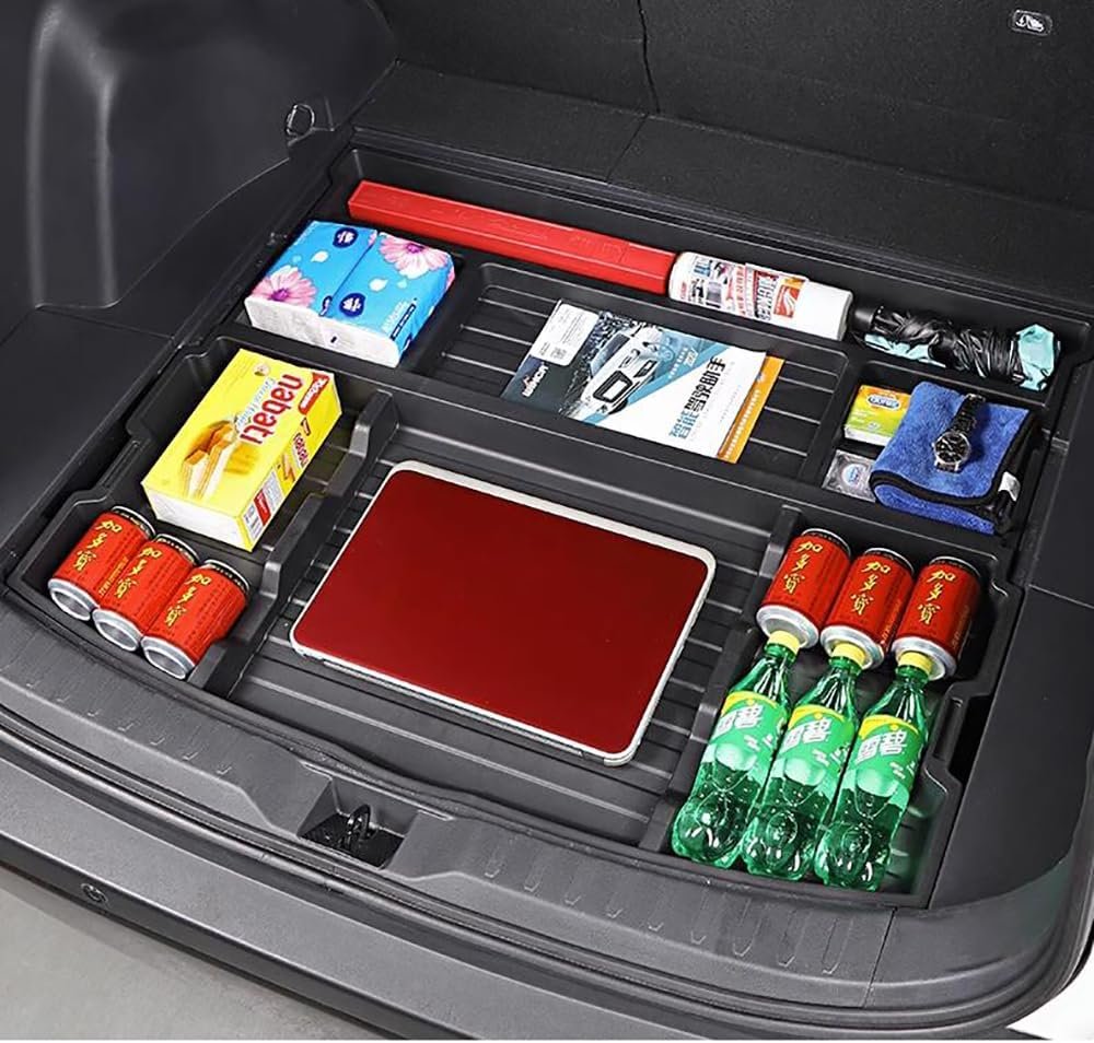 AutoQi For 2019-2025 Toyota RAV4 Trunk Hidden Storage Box, SUV Insert Cargo Rear Hatch Organizer, Extra Space fits RAV4 LE XLE XSE TRD Hybrid Under Cargo Floor Storage Accessories