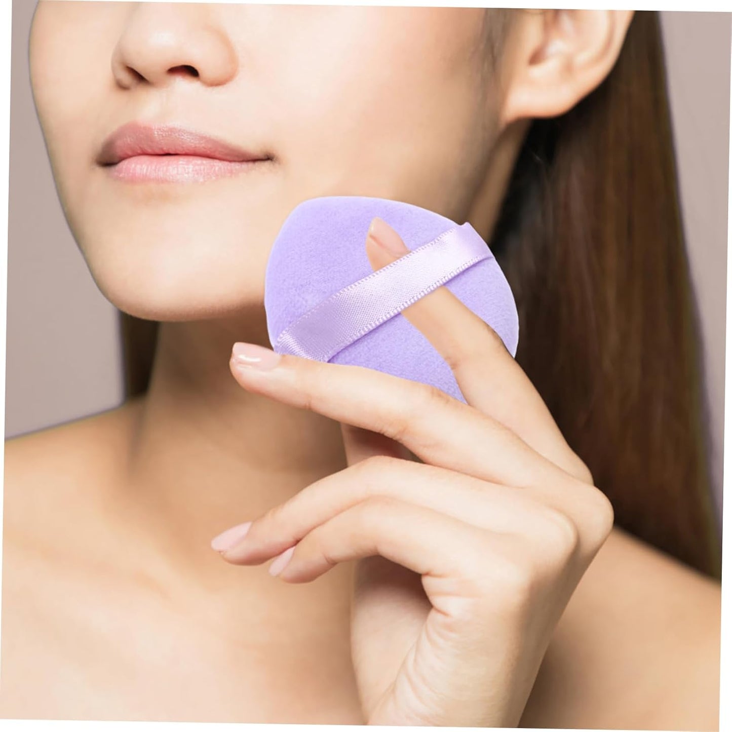 DEARMAMY 10Pezzi Portatili Morbidi Per Polvere Per Applicazione Makeup Accessori Cosmetici Microfibra