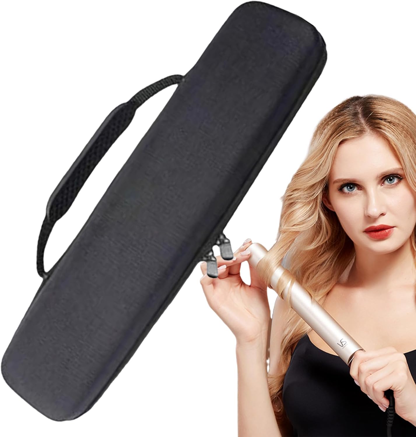 Borsa da viaggio per attrezzi da capelli, impermeabile, per ferri da stiro, accessori portatili per la cura dei capelli, accessori da viaggio multifunzione per uomini e donne, Nero , Refer to