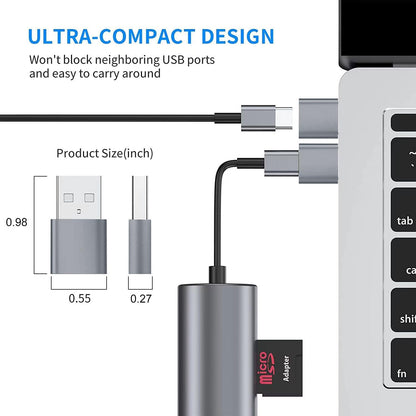 USB C to USB Adapter,Type C to USB Adapter [4 Pack] 3.0 USB Type-C Male to USB Female, USB C Female to USB Male Adapter OTG Converter for Desktop, Laptops, Projector, Chargers Gray