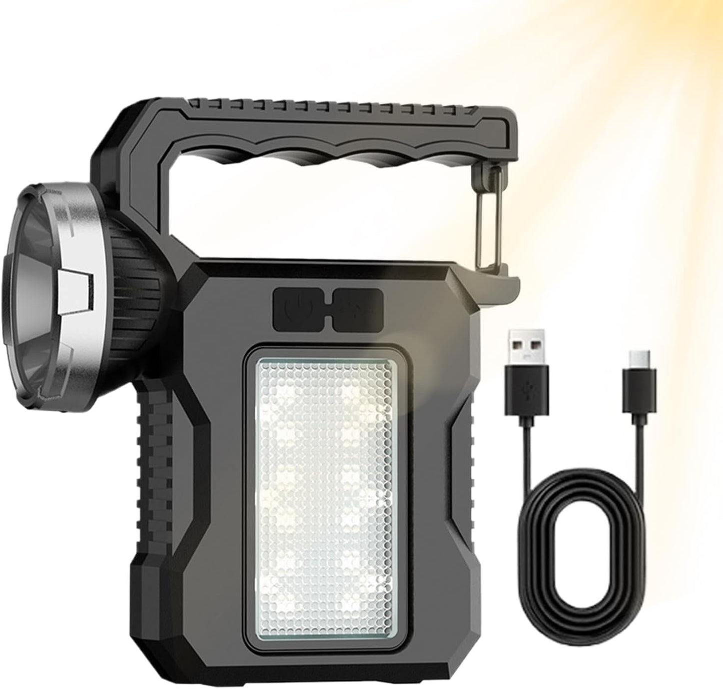 Iouyjiu Solar Outdoor Lamp, Waterproof Torch Light, Powerful Led Flashlight, Multipurpose Camping Gear for Hiking, Travel, Exploring, Adventure Sports and Entertainment-Camping