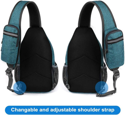 WATERFLY Sling Bag Sling Backpack Crossbody Bag Hiking Daypack for Men Women
