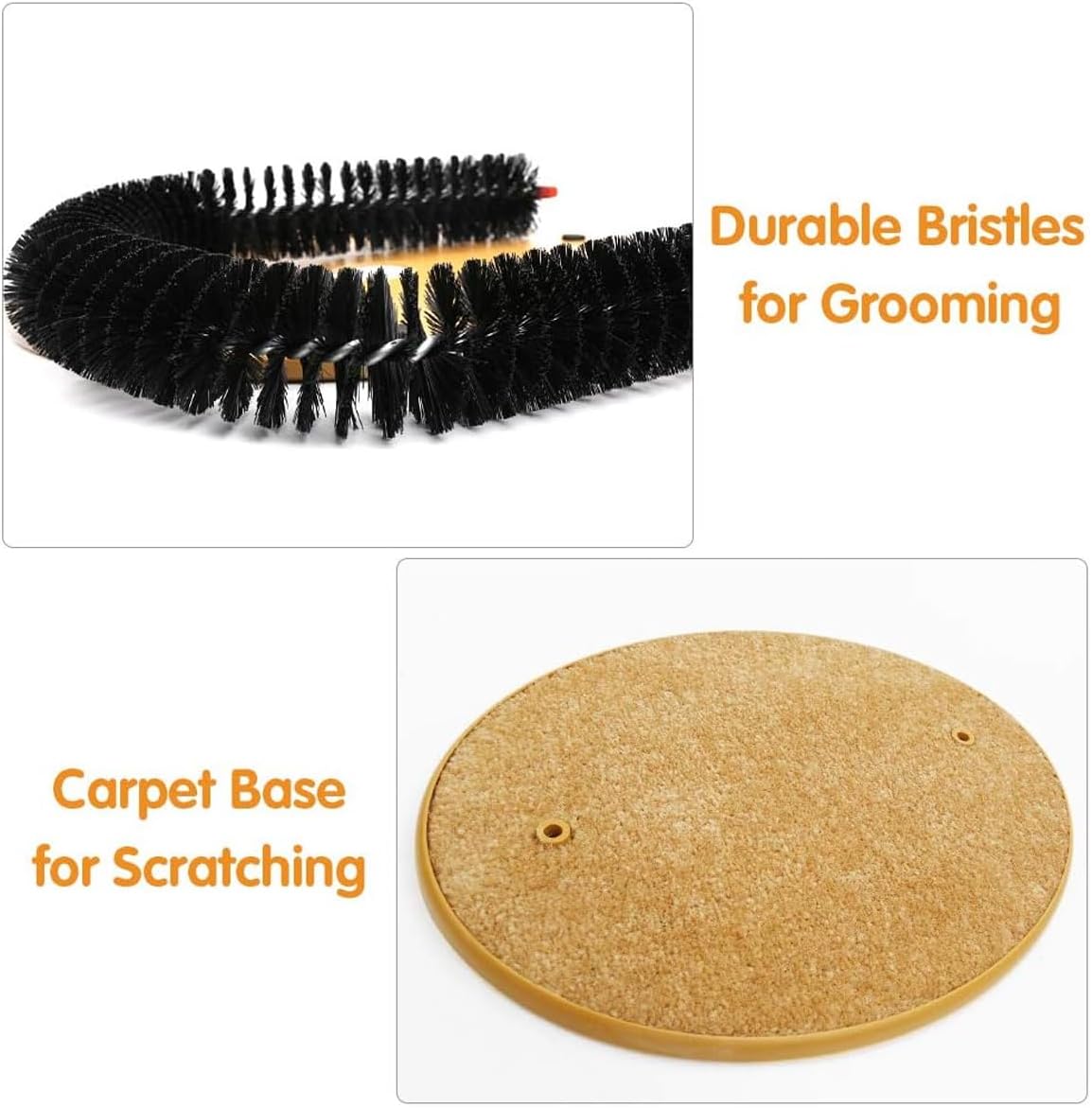 AIMALL Cat Grooming Arch, Pet Scrub and Tickle Device with Brush, Arch-Type Cat Scrubbing Tool, Multi-Functional Pet Care Accessory, 14.17x11.22 Inches