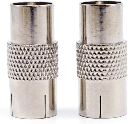 2 Pack TV Male Aerial Coaxial Cable Adaptor to PAL Female 9.5mm TV Satellite Antenna RF Coax Adapter Connector (TV M-F)