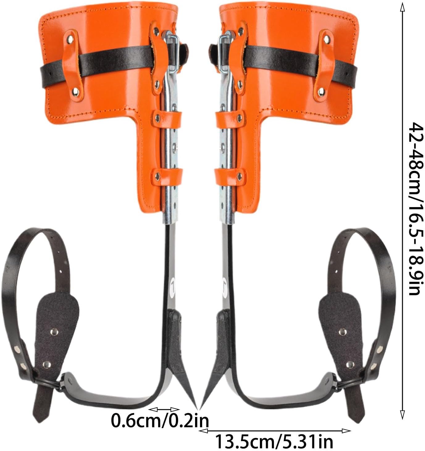 Qzdtue Tree Climbing Gear, Height Adjustable Spikes Kit, High-Strength Climbing Spurs, Workers Safety Accessories, Sturdy Climber Tool For Jungle Survival, Logging, And Outdoor Adventures