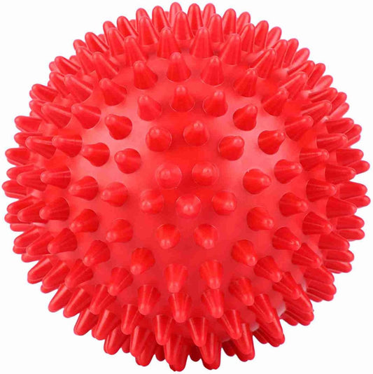 Fictory Red Spiked Massage Ball Muscle Relief Pain Recovery Portable Fitness Tool 3"