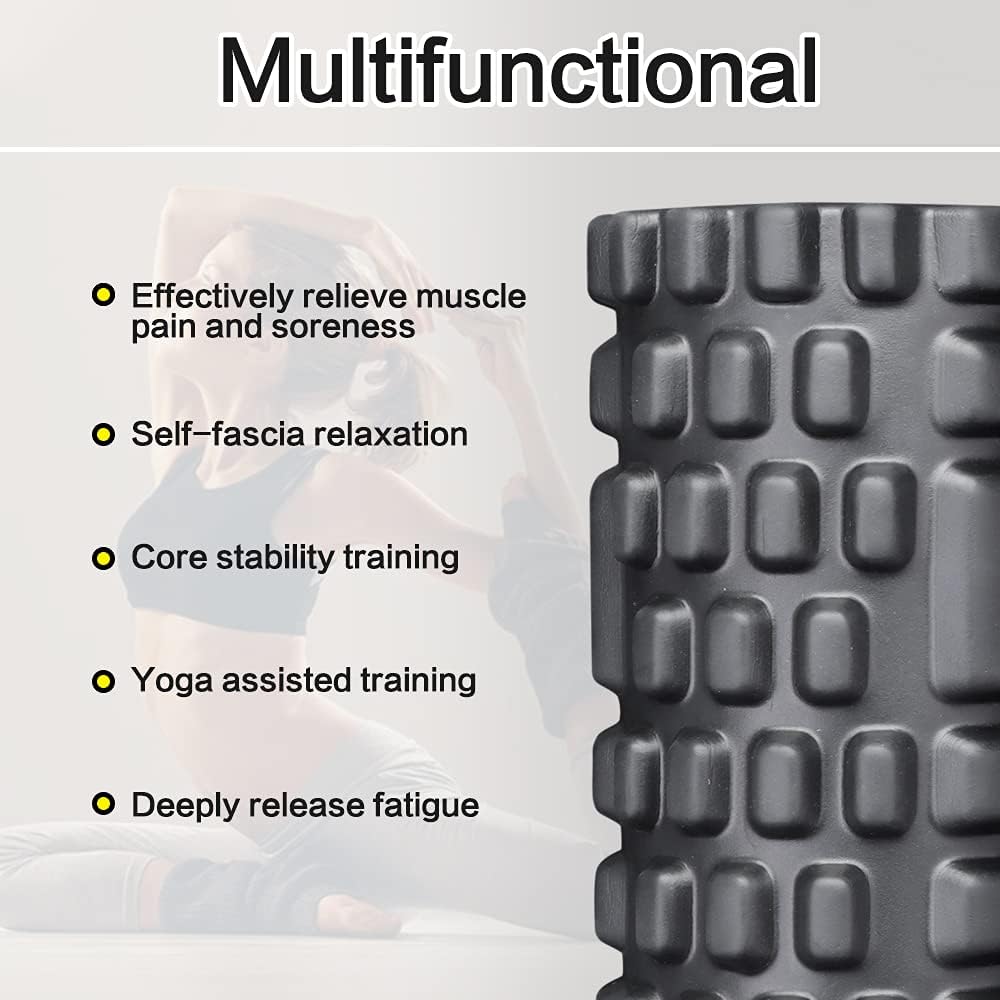 Dewanxin Foam Roller, Foam Roller Massager Excellent for Car Massage, Exercise Muscle Roller for Muscle Massage Trigger Point Grid for Yoga