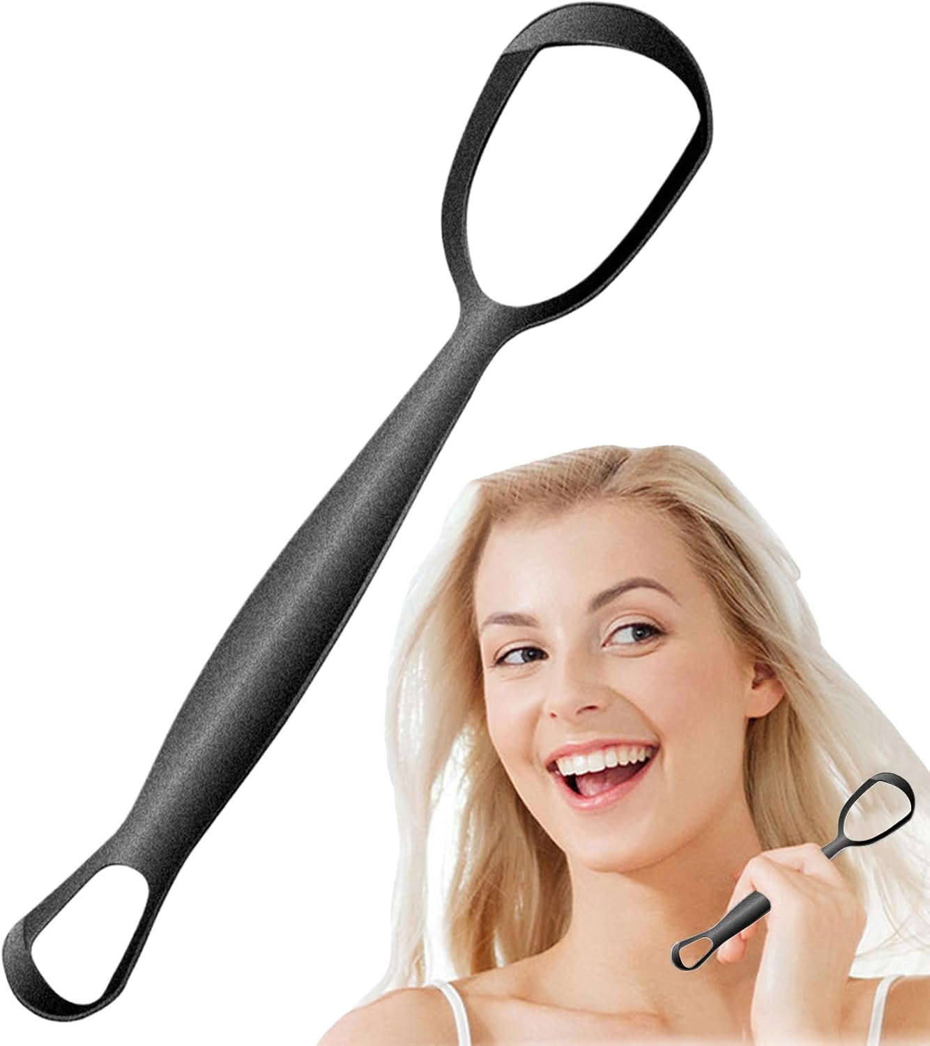 Tongue Scraper, Stainless Steel Fan-Shaped Orals Care Tool, Daily Cleaner Improved Oral Hygiene, Gentle & Effective for Adults and Family, Removes Bad Breath and