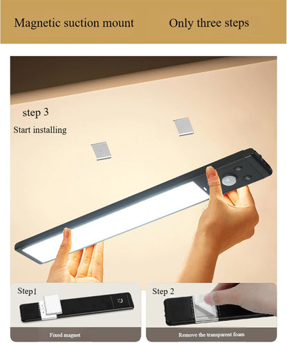 Smart Led Human Body Sensor Light, Under Cabinet Lighting, Led Motion Sensor Light Indoor Closet Lights. con illuminazione luminosa del display, funzione di risparmio energetico, 30 cm, per cucina