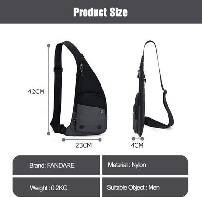FANDARE Ultralight Sling Bags Outdoor Hiking Daypacks Chest Shoulder Bag Men Crossbody Bags