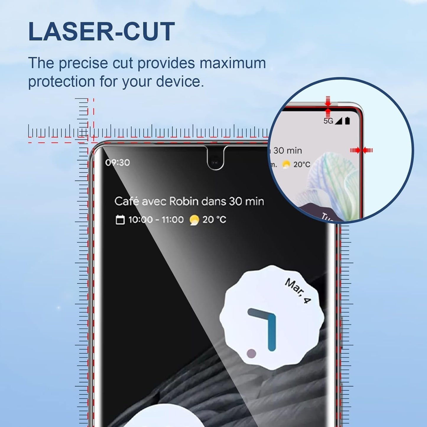 LK [2+2 Pack] for Google Pixel 7 Pro Screen Protector + 2 Pack Camera Lens Protector with Positioning Tool, [Anti-Scratch] Self-Healing TPU Film, Ultra-Thin Screen Protector for Pixel 7 Pro, 6.7-inch
