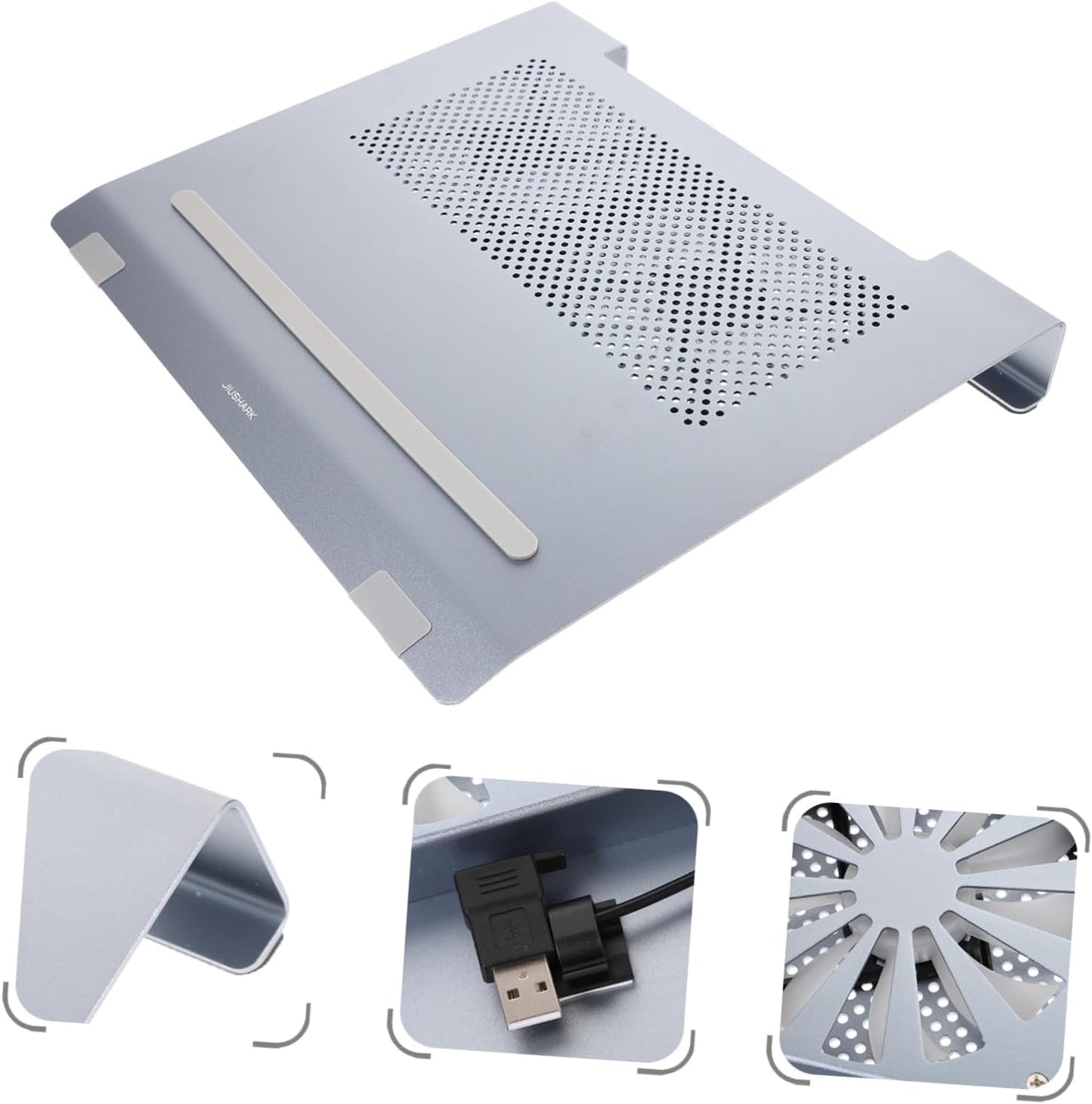 CAXUSD Computer Accessories Laptop Cooling Pad Alloy Stand Fan Ventilated Rack