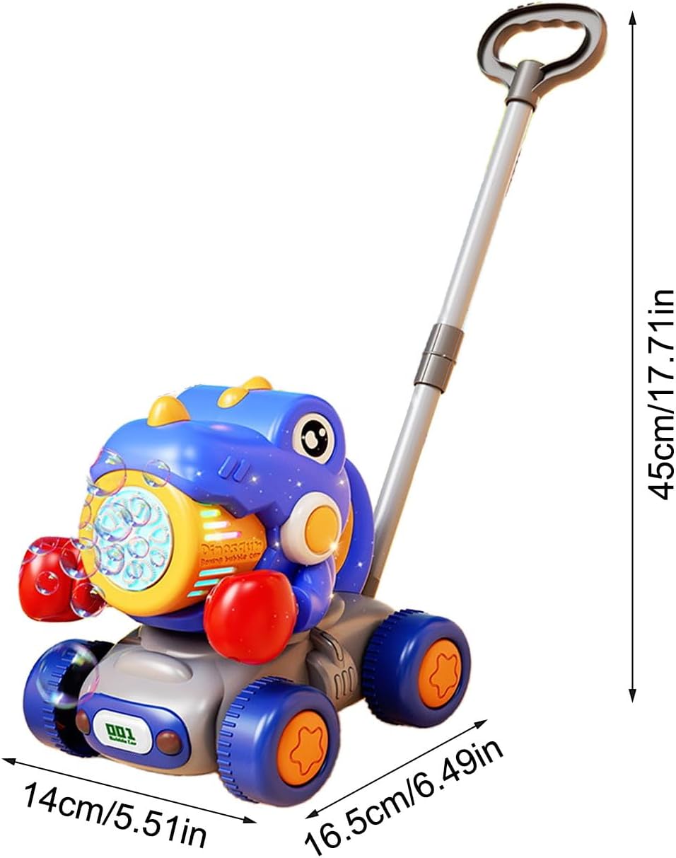 Dinosaur Bubble Lawn Mower, Leakproof Waterproof Bubble Machine, Portable Toy Boys Aged 3+, Convenient for Garden Play, Backyard Fun, and Beach Adventures