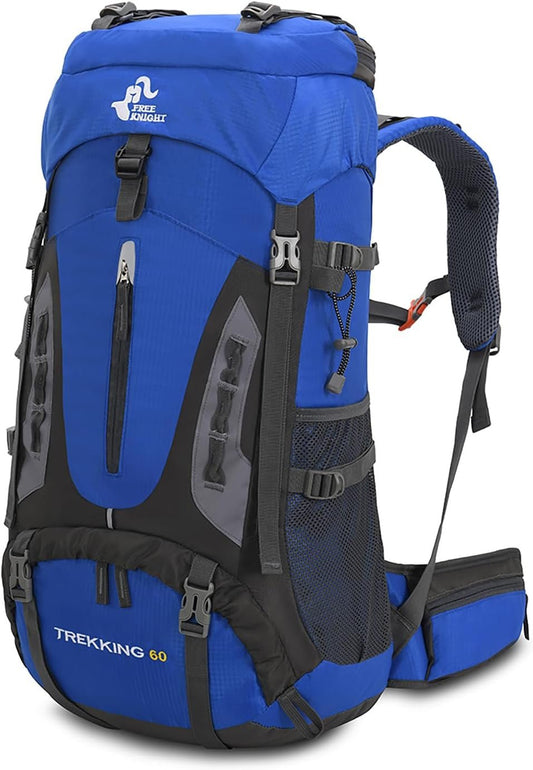 Bseash 60L Waterproof Hiking Camping Backpack with Rain Cover, Lightweight Outdoor Sport Travel Daypack for Climbing Touring