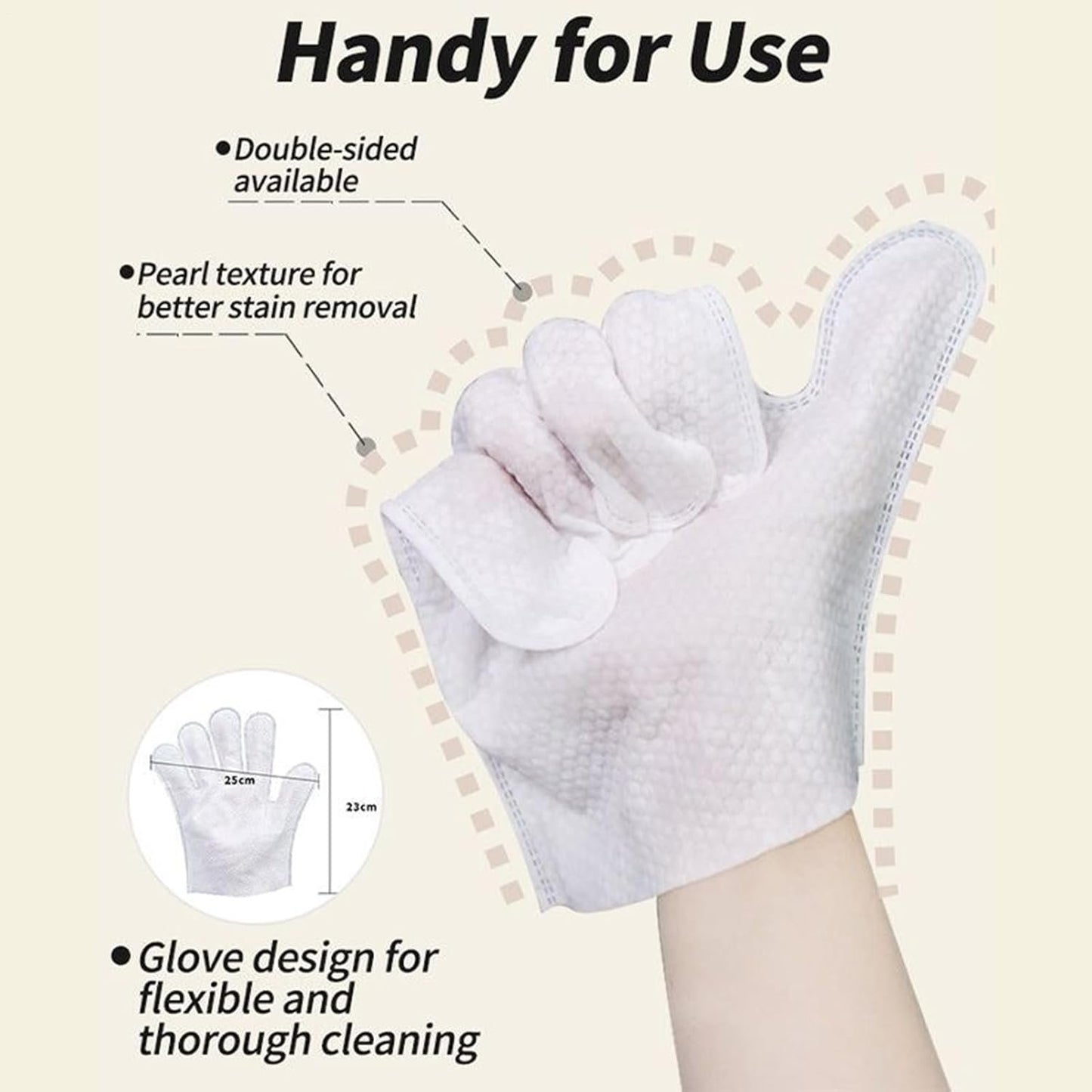 Pet Glove Wipes - 20X Dry Cleaning Gloves for Dogs | Comfortable Waterless Washer Brush for Daily Care, Washing Grooming Bathing, Paw Hygiene