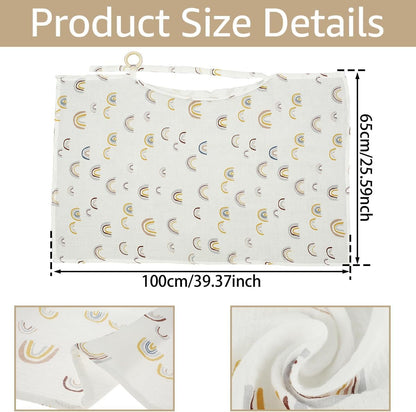 Nursing Cover Breathable Privacy Breastfeeding Cover Lightweight Portable Nursing Cover Soft Comfortable Cotton Breastfeeding Cover Multipurpose Nursing Apron for Mom 100x65cm