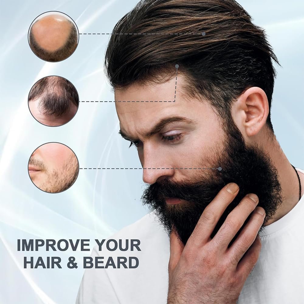 Derma Stamp, 140A Titanium Microneedling Stamp Adjustable dermastamp 0-3mm Derma Roller Microneedling Pen for Hair Beard Face Skin Care (DS140B-S01)