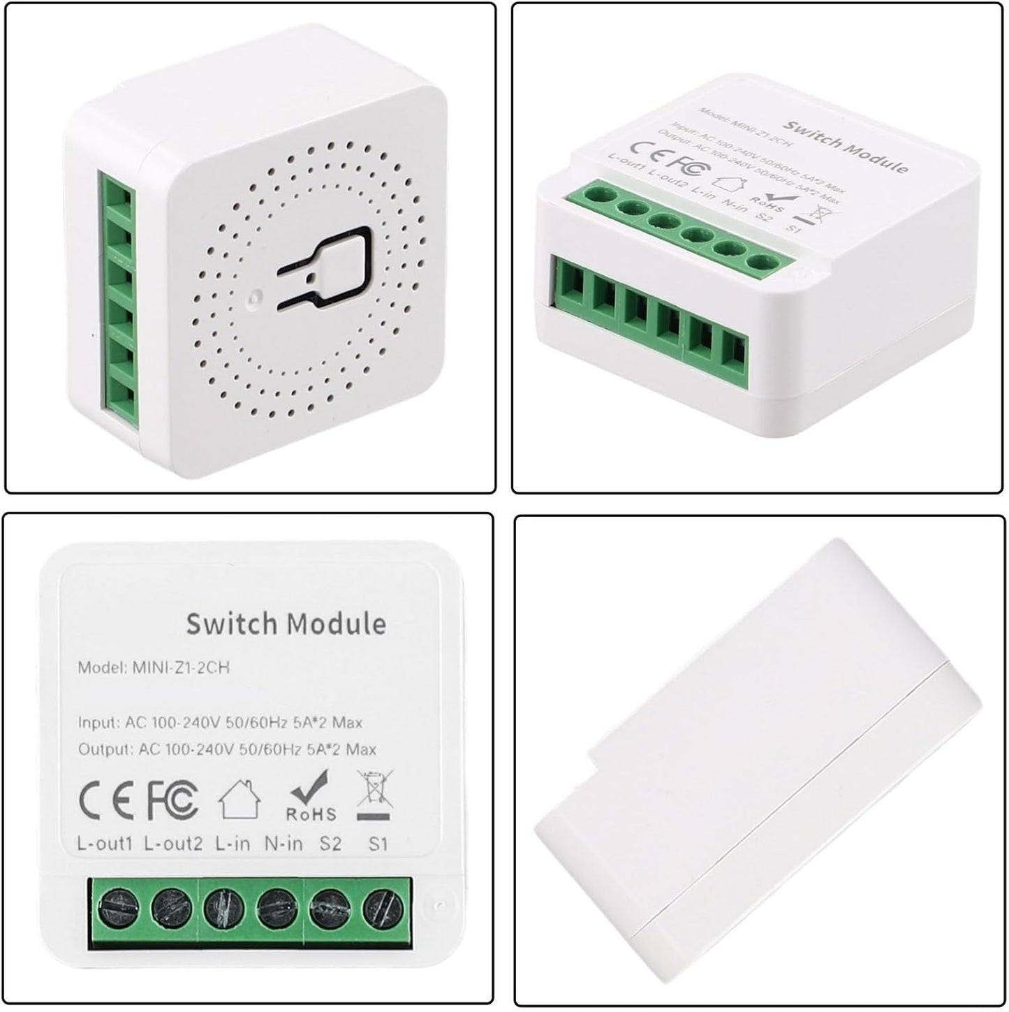 TransFor Form Your Home Lighting For Tuya Miniature For Smart Switch Module Fornisce accesso remoto tramite app e integrazione con assistenti vocali popolari (interruttori bidirezionali)